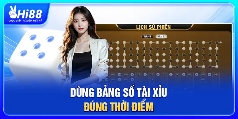 Dùng bảng số tài xỉu đúng thời điểm