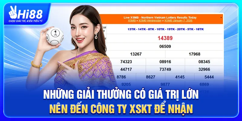Những giải thưởng có giá trị lớn nên đến công ty XSKT để nhận